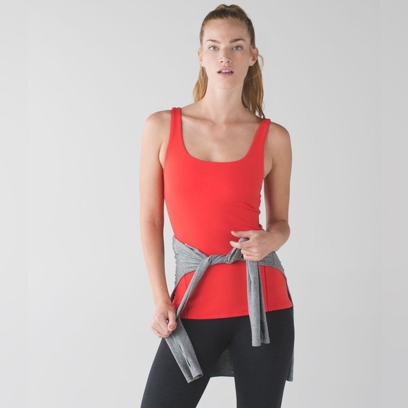 lululemon athletica Tops - Lululemon Athletica Amala Alarming Red Tank Top